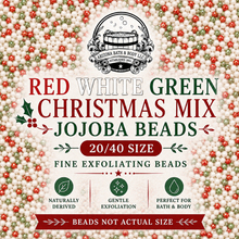 Load image into Gallery viewer, Christmas Red White &amp; Green Jojoba Beads – 20/40 Mesh