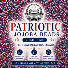 Load image into Gallery viewer, 1 oz Jojoba Beads - Red White Blue Patriotic Mix