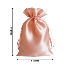 Load image into Gallery viewer, Dusty Rose Satin Drawstring Bag