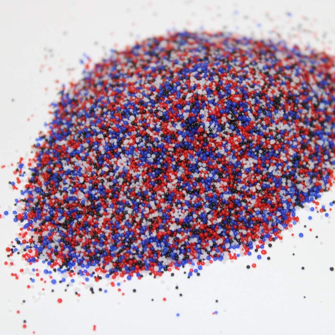 Jojoba Beads - Confetti - Red White Blue Black 1/4 oz 1/2 oz 1 oz