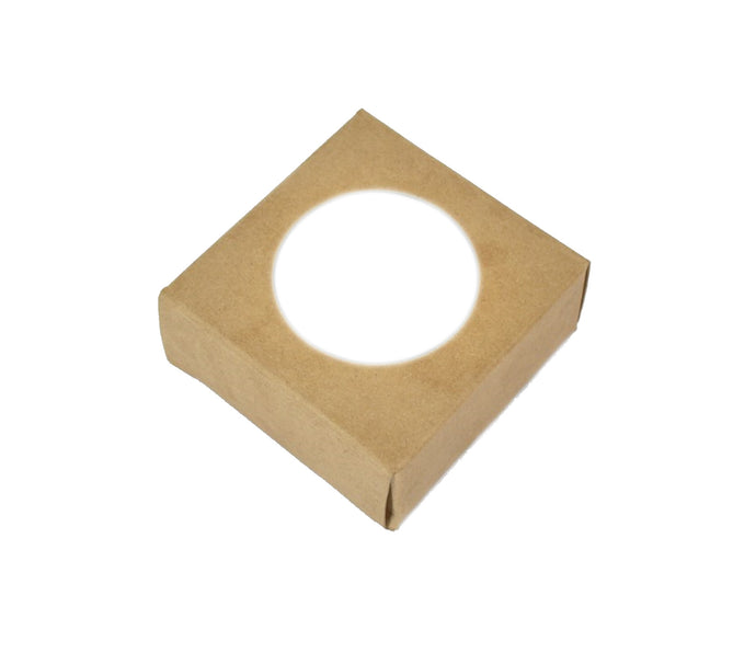 Kraft Square with Round Window Soap Box