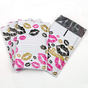 Lips Kisses Padded Bubble Mailers, 4x8" #000