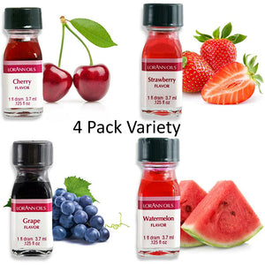 Lorann SS Flavors 4 Pack Fruity Dram Bottles