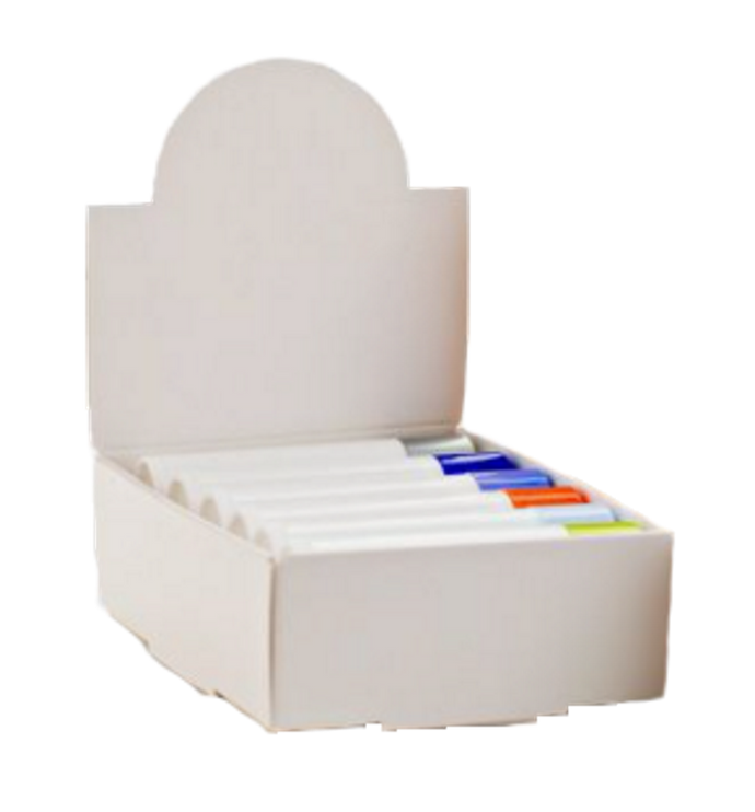 White Lip Tube Arched Display Box