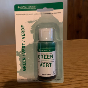 Green Lorann Liquid Food Color, 1 oz