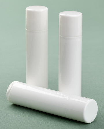 White Lip Balm Tubes, Round