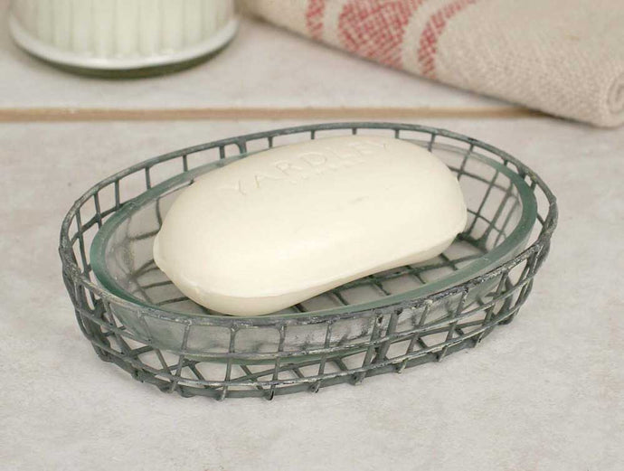 Oval Soap Dish with Glass Liner